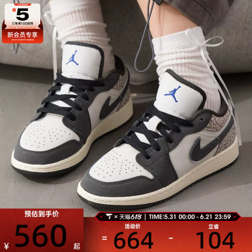 NIKE耐克大童AIR JORDAN 1运动复古板鞋训练篮球鞋IU2269-100