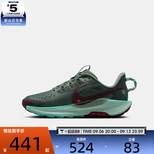 NIKE耐克大童PEGASUS TRAIL 5运动训练跑步鞋FV5638-301
