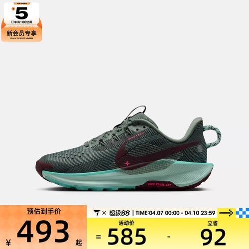 NIKE耐克大童PEGASUS TRAIL 5运动训练跑步鞋FV5638-301