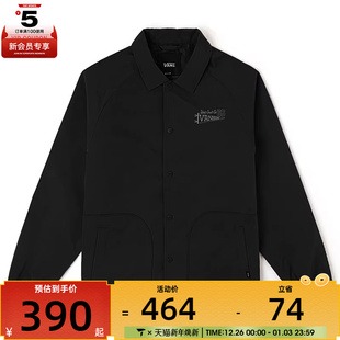 VANS范斯男子DOODLE COACH运动健身夹克外套VN000NM6BLK LOGO