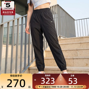 滔搏丨NIKE耐克女子中腰运动裤休闲健身针织长裤HJ1051-013