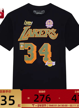 Mitchell&ness中性短袖运动T恤BNN3DP22083-LALBLCKSON