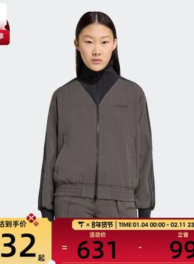 adidas阿迪达斯三叶草女子运动休闲梭织立领夹克外套JY3523