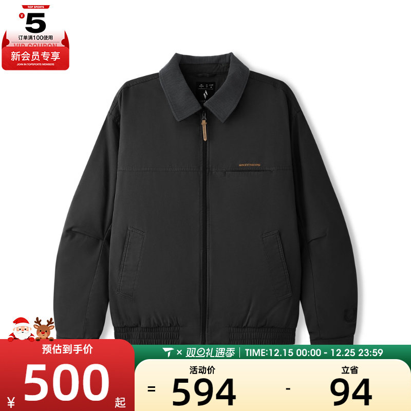 SKECHERS斯凯奇男女运动休闲棉服外套L126U001-0018