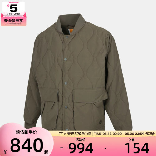 Timberland添柏岚男子AF Quilted运动休闲棉服外套A6N3Y-BK0