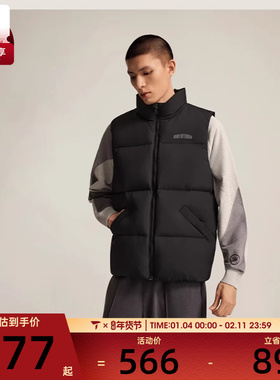 LI-NING李宁男子时尚百搭舒适运动休闲羽绒马甲外套AMRV079-1