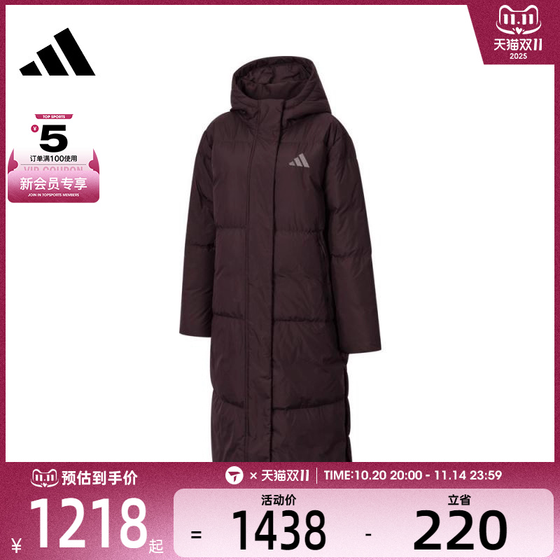 adidas阿迪达斯女子W PUFF L DOWN运动羽绒服-长JV6198
