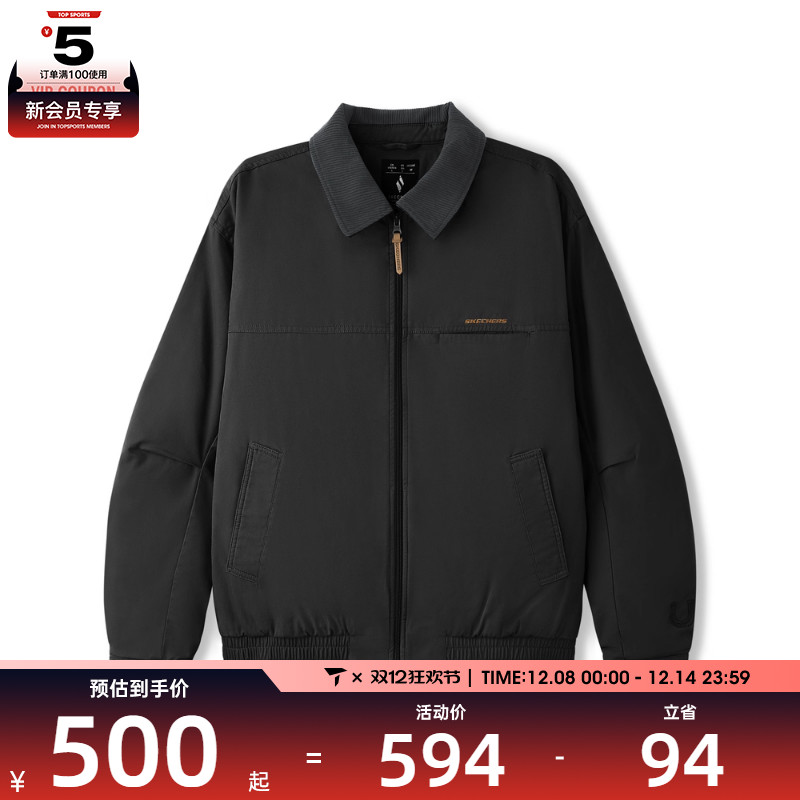 SKECHERS斯凯奇男女运动休闲棉服外套L126U001-0018