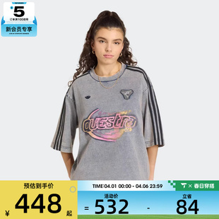 adidas阿迪达斯三叶草女子DENIM T恤KZ5012 TEE运动休闲短袖
