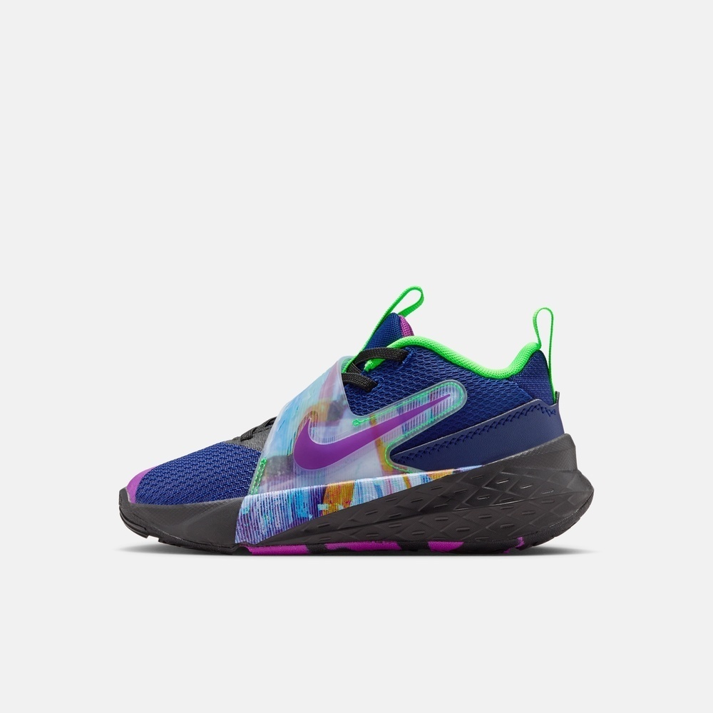 NIKE耐克小童TEAM HUSTLE D 12魔术贴运动鞋篮球鞋HV2290-400