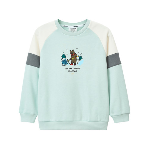 SKECHERS斯凯奇小童运动休闲套头衫卫衣L424K052-02QQ