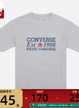 converse匡威男子运动休闲短袖T恤MCH687-GHG