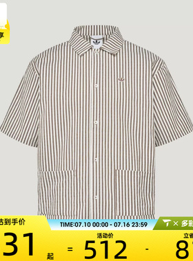 adidas阿迪达斯三叶草男子运动休闲短袖衬衫KW8266