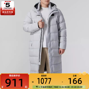 连帽羽绒服外套AYMU343 NING李宁中性保暖休闲运动长款