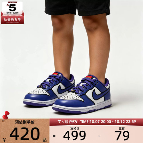 乐高联名丨NIKE耐克小童DUNK低帮板鞋舒适运动休闲鞋II7288-102