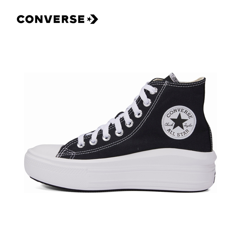 CONVERSE匡威春季新款女子高帮运动厚底松糕帆布鞋568497C