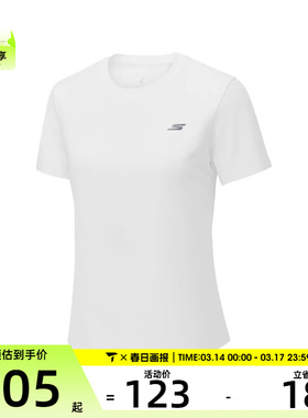 SKECHERS斯凯奇女子运动休闲短袖T恤P226W175-0019