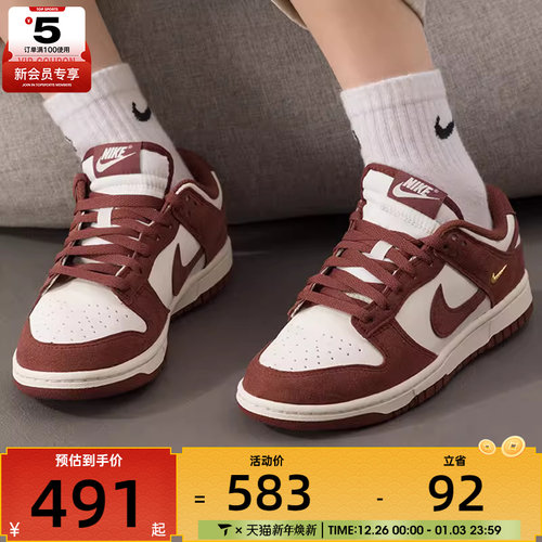 NIKE耐克女子DUNK复古运动鞋休闲鞋板鞋IB4417-104