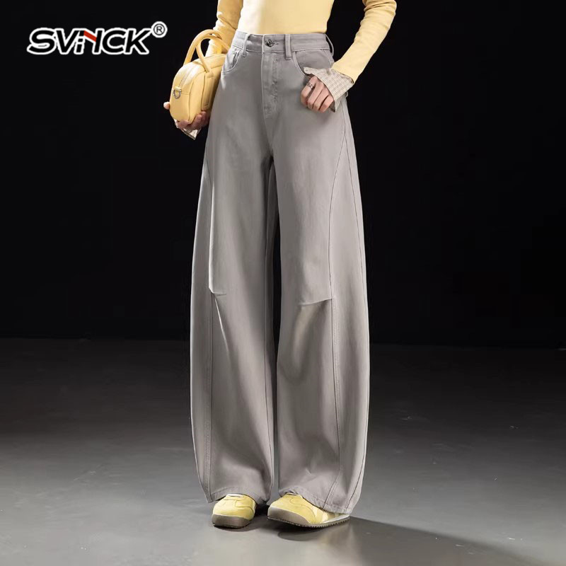 轻奢镰刀牛仔裤女2026新款春款图片