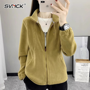 休闲抓绒衣女款加厚开衫外套新款摇粒绒双面绒拉链卫衣保暖舒适