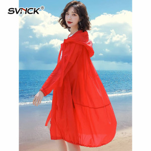 SVNCK防晒衣女长袖风衣外套中长款2025新款透气夏季薄款防晒服