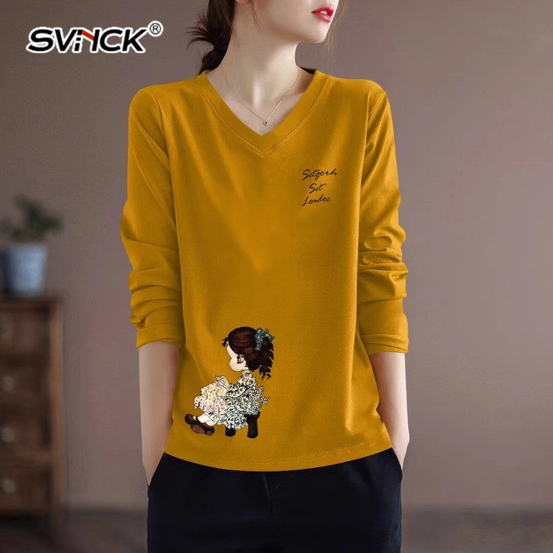 纯棉长袖t恤女装宽松2025春秋新款大码显瘦遮肉减龄胖mm正肩上衣