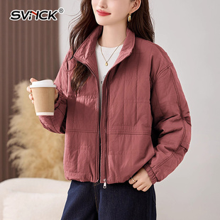 立领棉服女款2025新款冬季百搭夹棉外套时尚洋气独特别致小棉袄