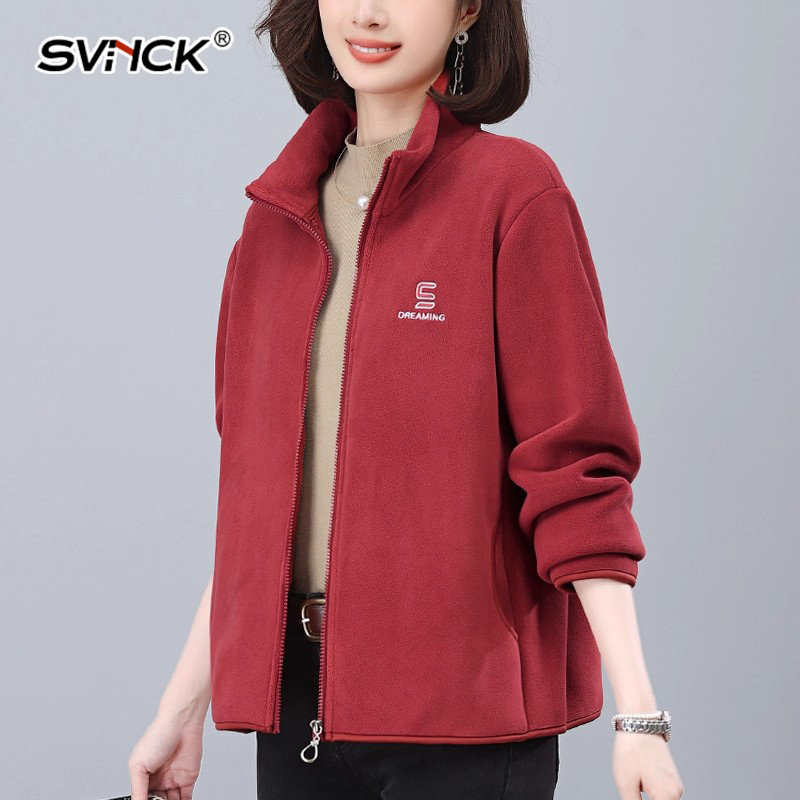 加绒加厚卫衣外套女新款奥粒绒休闲加厚保暖立领短款休闲开衫百搭