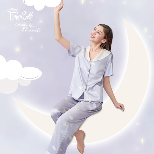 MANITO迪士尼奇妙仙子合作系列Moonglade Dream桑蚕丝短袖睡衣