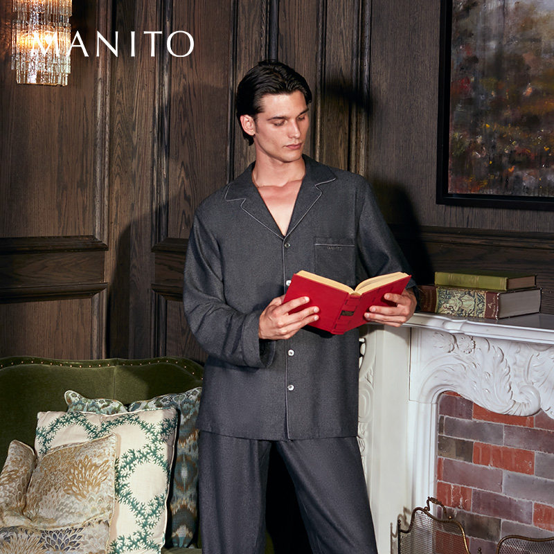 睡衣19姆米100桑蚕丝家居服套装