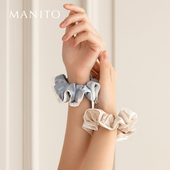 MANITO 曼尼陀Two tone真丝发圈桑蚕丝发带头绳头饰桑蚕丝