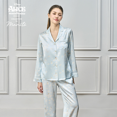 MANITO迪士尼爱丽丝合作系列  小雏菊Daisy 桑蚕丝女士家居服套装