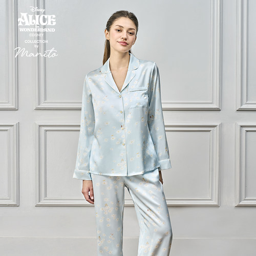 MANITO迪士尼爱丽丝合作系列  小雏菊Daisy 桑蚕丝女士家居服套装