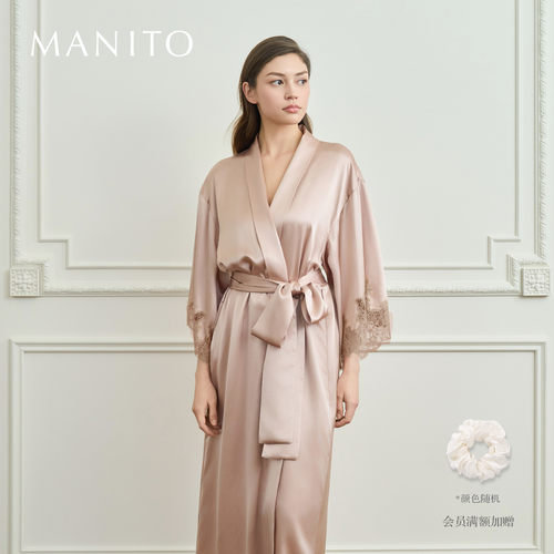 MANITO/曼尼陀Windy女士桑蚕丝睡袍家居长袍