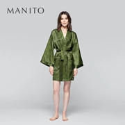 MANITO / Manituo Nirvana Áo ngủ lụa tơ tằm retro đơn giản - Night Robe