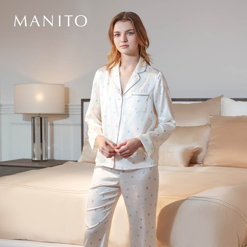 MANITO桑蚕丝睡衣长套装