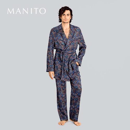 宽松睡袍MANITO/曼尼陀真丝男