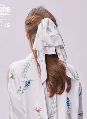 MANITO迪士尼爱丽丝合作系列   Fantasy Forest 桑蚕丝蝴蝶结发圈