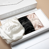 女桑蚕丝内衣家居贴身性感舒适3条装 MANITO 曼尼陀真丝内裤 丝滑