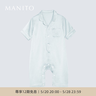 短裤 春夏 Signature MANITO 婴儿连体衣桑蚕丝短袖 款 曼尼陀 经典