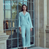 女士海军领睡衣套装 MANITO 曼尼陀Voyage 桑蚕丝度假风睡衣