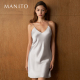 MANITO 曼尼陀Basal真丝吊带睡裙纯色性感短裙桑蚕丝家居服