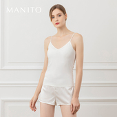 桑蚕丝 Soft女士真丝莫代尔吊带上装 MANITO 曼尼陀New