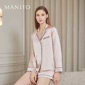 MANITO 桑蚕丝睡衣女 衬衫 曼尼陀真丝睡衣Authentic短裤 套时尚