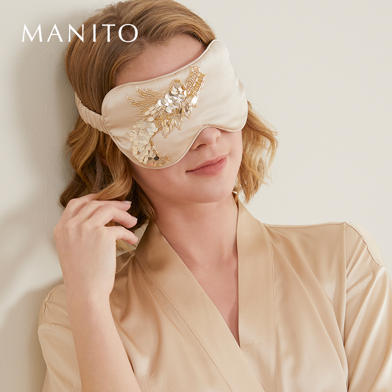 manito桑蚕丝奢华钉珠