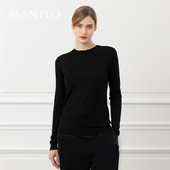 MANITO 真丝针织舒适 Basics女士圆领毛衫 曼尼陀Back