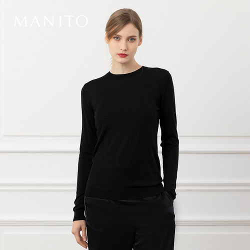 manito曼尼陀女士圆领毛衫