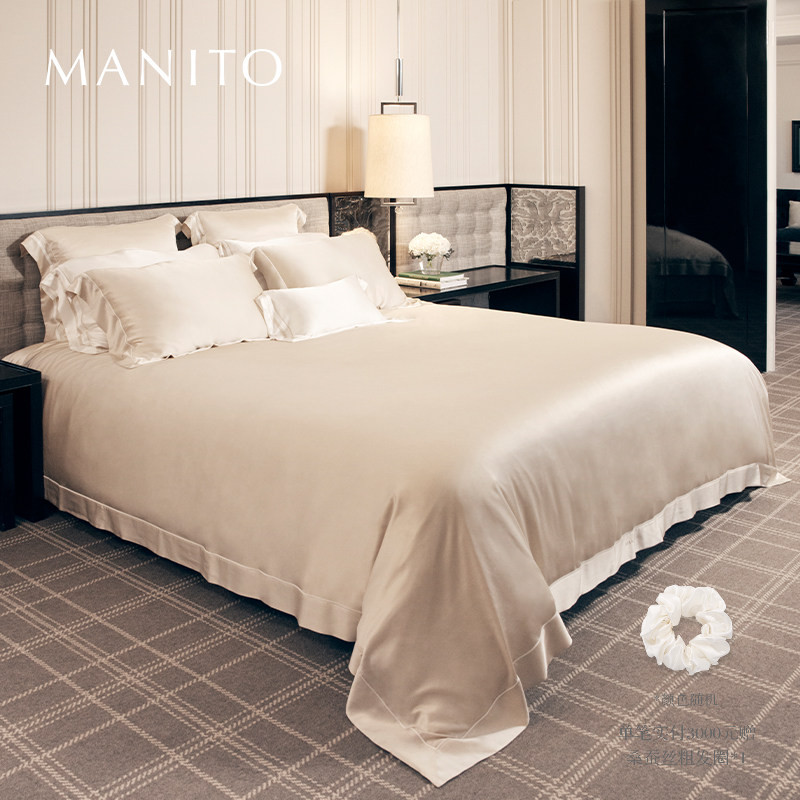 MANITO/曼尼陀Authentic真丝床单床笠四件套桑蚕丝舒适紧致细腻