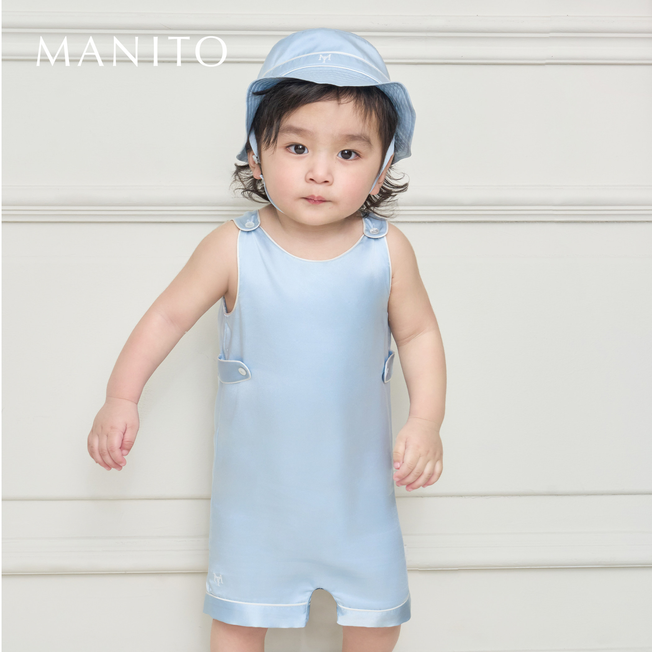 MANITO/曼尼陀 Cherub 婴儿连体衣套装桑蚕丝连体服爬行服