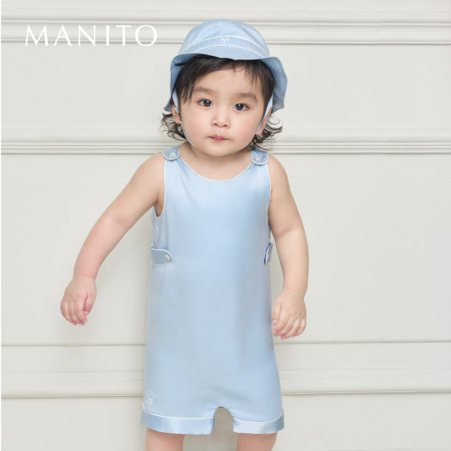 MANITO/曼尼陀Cherub 婴儿桑蚕丝连体衣套装连体服爬行服